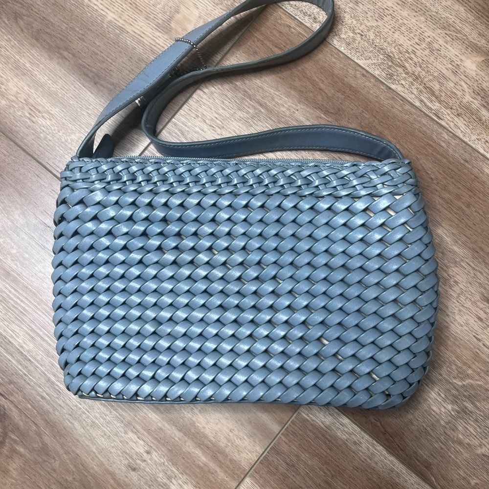 Nine West Blue Woven Shoulder Bag
